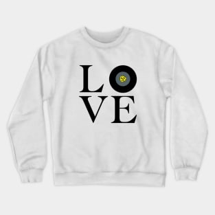 Love for classic 45 vinyl records spin the vintage old school turntable record player Crewneck Sweatshirt